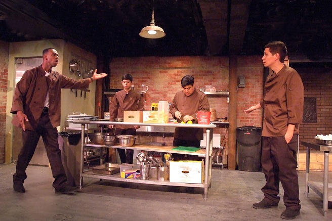 Lawrence Stallings, Pablo Castelblanco, Richard Azurdia and Peter Pasco in Elizabeth Irwin’s My Mañana Comes running through June 26 The Fountain Theatre’ in Los Angeles. Photo: Ed Krieger 